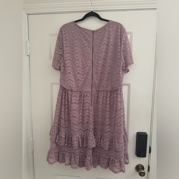 LANE BRYANT Mauve Floral Lace Mini Dress - Picture 2 of 2
